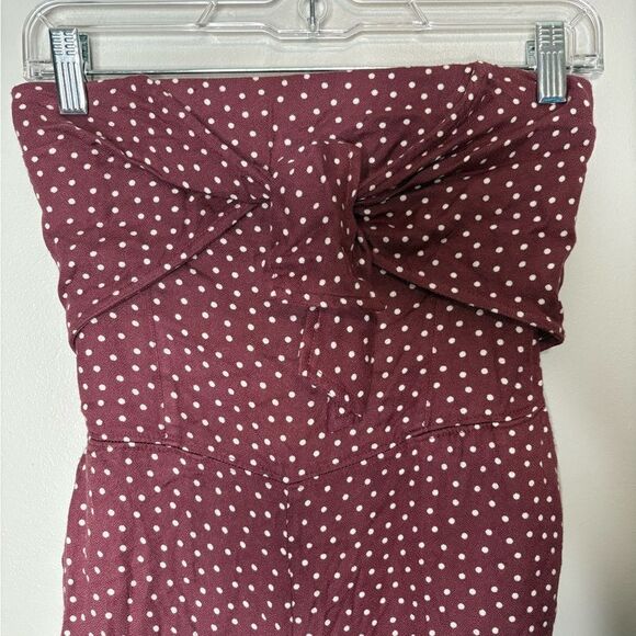 Abercrombie and Fitch Polka Dot Tie front Jumpsuit NWT - Picture 3 of 4